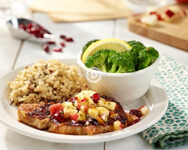 Porkchop with Fruit Topping