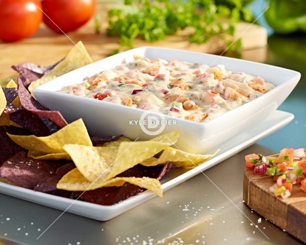 Shrimp Fondue and Chips