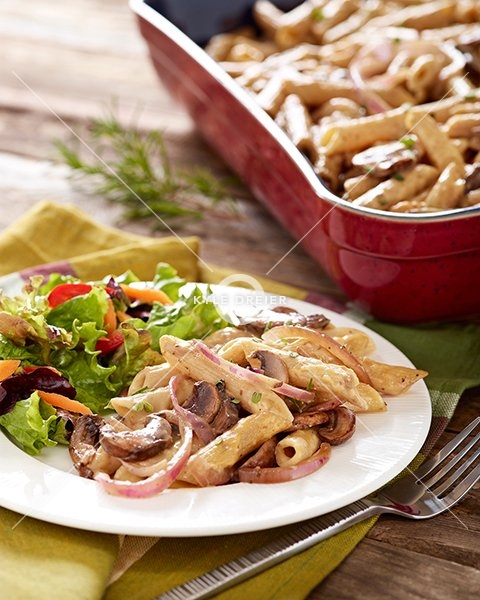 Pasta Bake and Salad