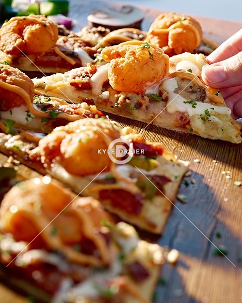 Slice of Shrimp Po Boy Flatbread