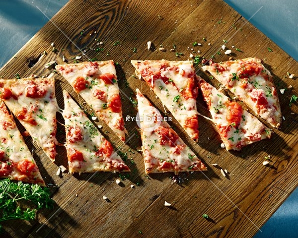 Row of Flatbread Slices