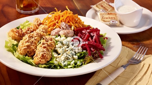 Chicken and Sweet Potato Curls Salad