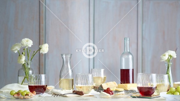 Wine and Appetizer Table