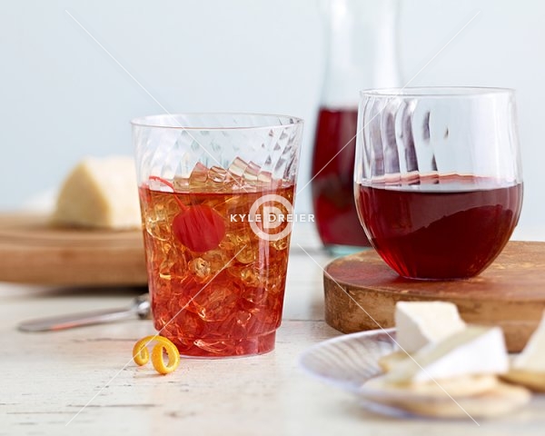 Cocktail with Wine and Cheese
