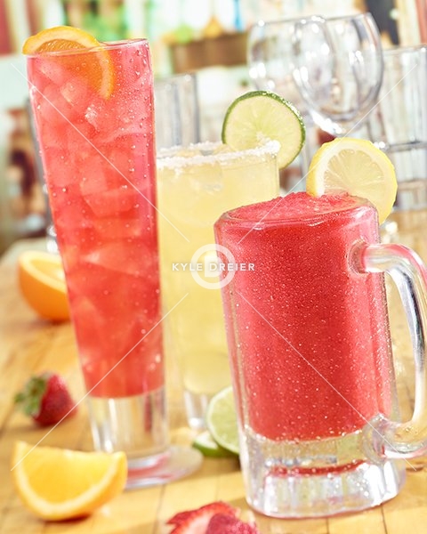 Daiquiri, Strawberry Hard Lemonade, and Margarita