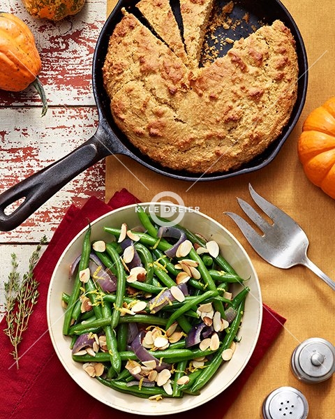 Cornbread and Green Beans