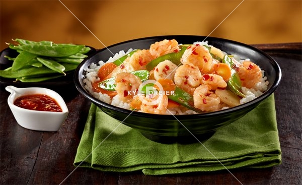 Spicy Shrimp and Peas