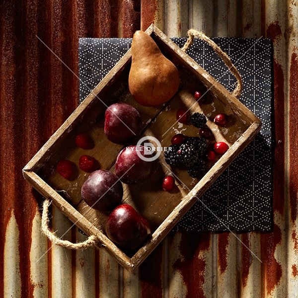 Pear and Berries Still Life
