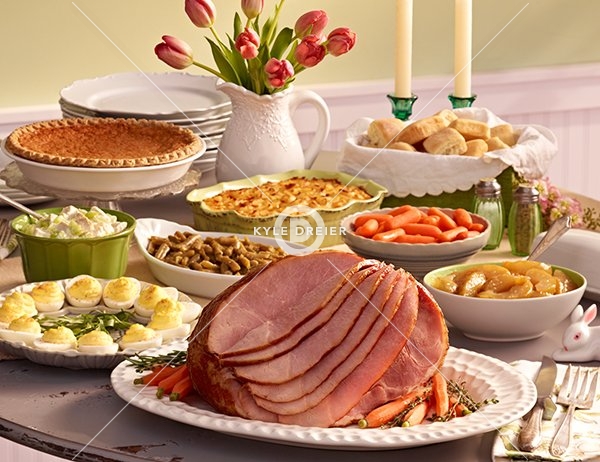 Easter Meal With Chess Pie