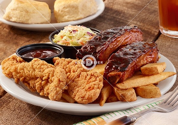 Rib and Chicken Sampler