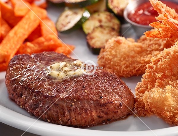 Sirloin and Shrimp