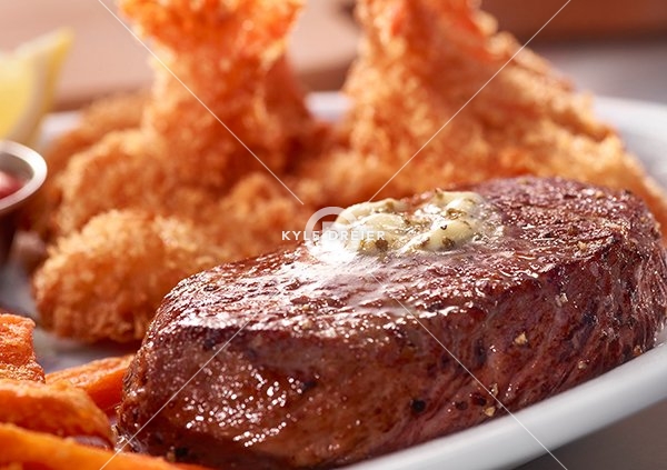 Sirloin and Shrimp