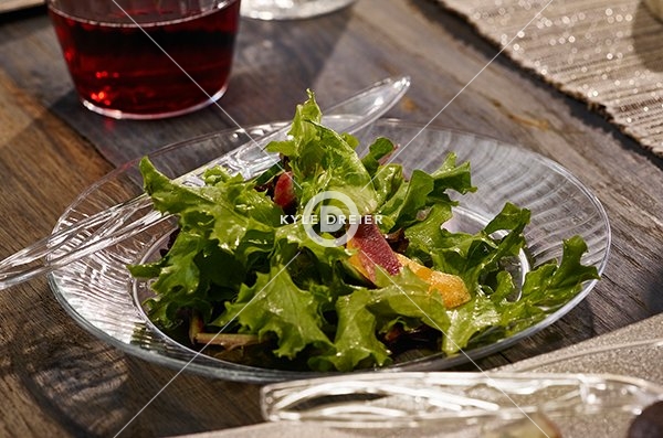 Wine and Salad