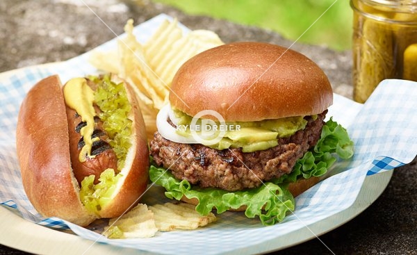 Picnic Hotdog and Hamburger
