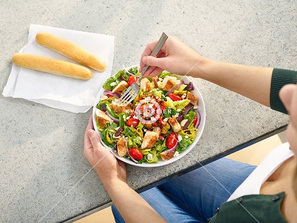 Female with Salad