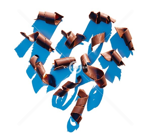 Chocolate Heart Curls