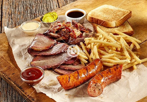 Pulled Pork Brisket and Sausage Combo