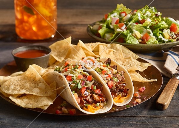 Salad and Brisket Taco Combo