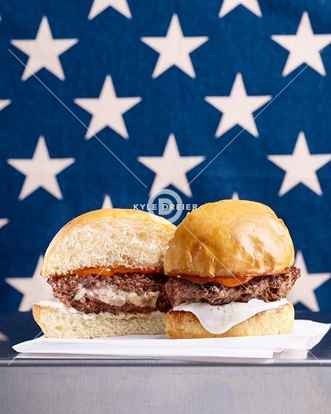 Red White and Bleu Burger