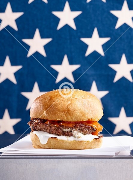 Red White and Bleu Burger
