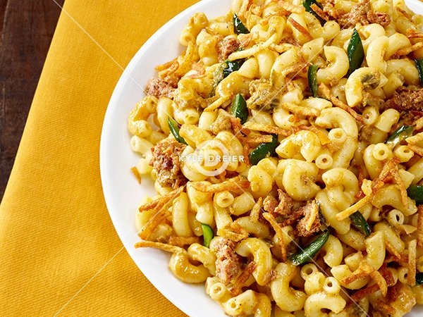 Chorizo Hash Mac and Cheese