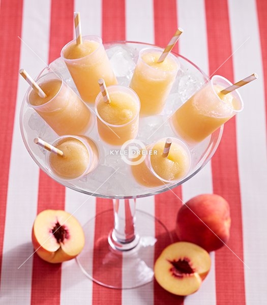 Frozen Peach Bellini Push-up Pops