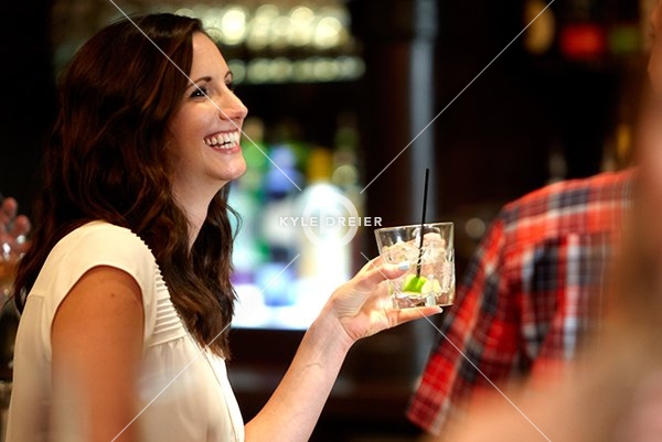 Laughing at Bar