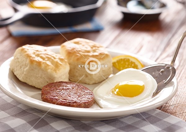 Egg Sausage and Biscuits