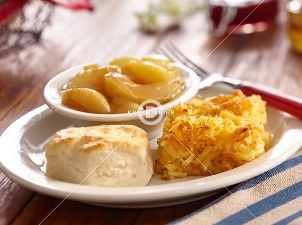 Biscuit and Hash Breakfast