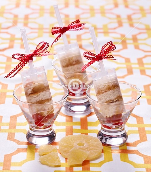 Upside Down Cake Push-Up Pops