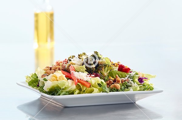 Salad and White Sangria