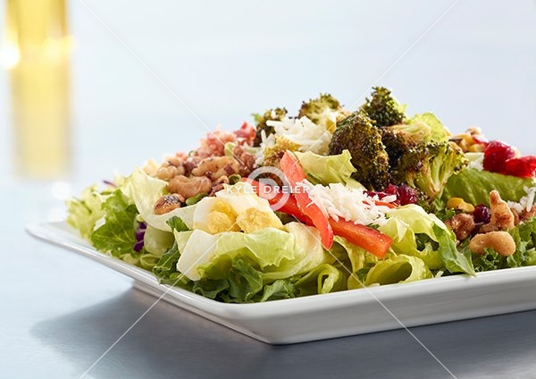 Salad and White Sangria