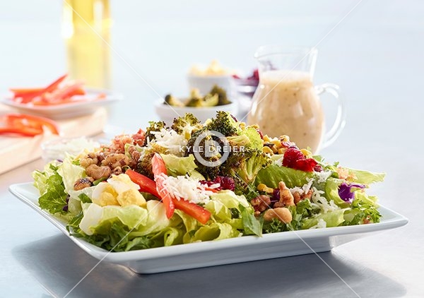 Salad and White Sangria