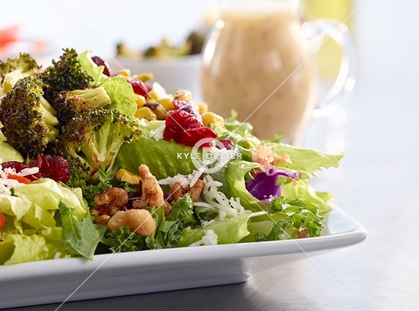 Salad and White Sangria