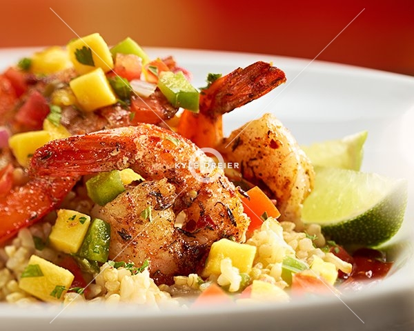 Jerk Shrimp on Rice