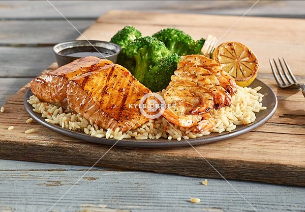 Salmon and Shrimp Combo