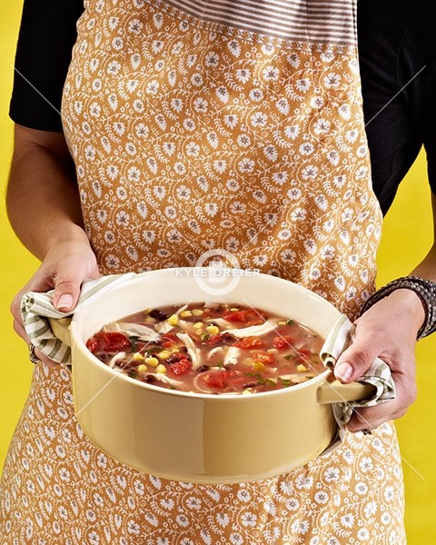 Woman Holding Soup