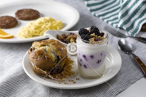 Muffin and Parfait Breakfast