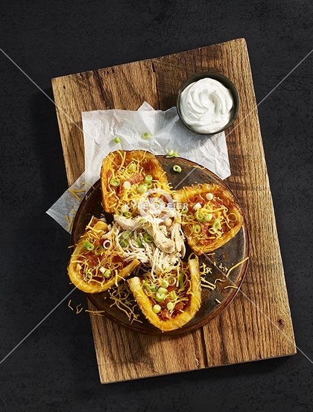 Pulled Pork Loaded Potato Skins