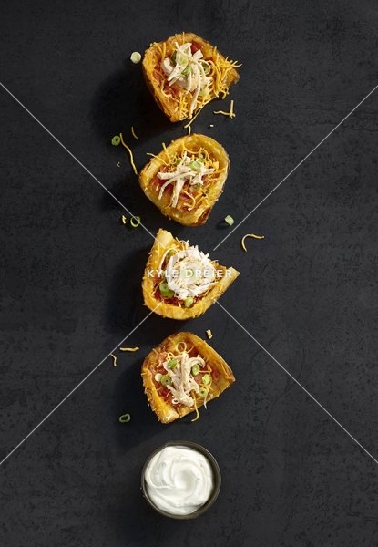 Pulled Pork Loaded Potato Skins