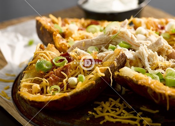 Pulled Pork Loaded Potato Skins
