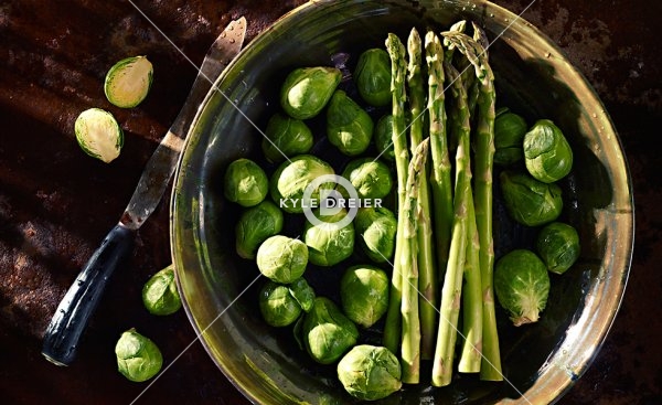 Asparagus in Ceramic Bowl