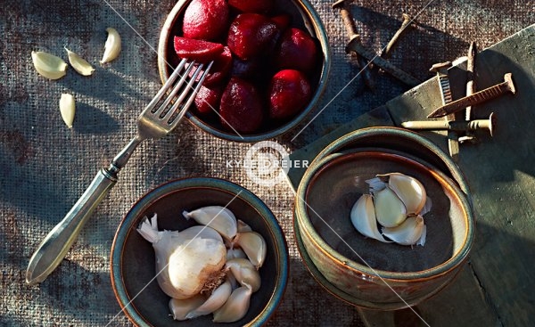 Beets in Ceramic Bowls
