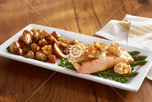 Salmon Shrimp Primavera