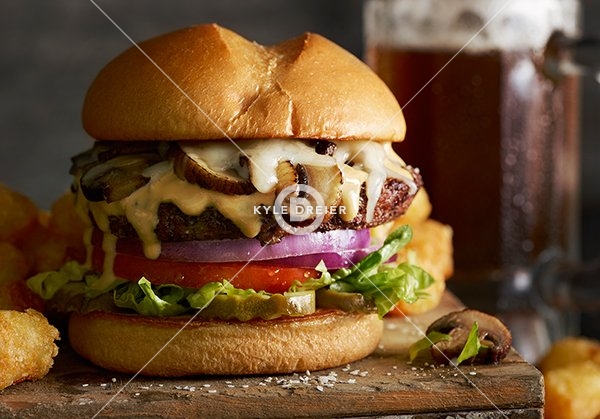 Mushroom Swiss Burger