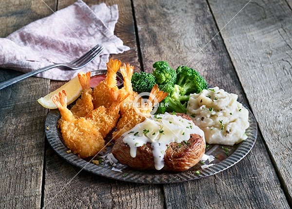 Asiago Sirloin and Crispy Shrimp
