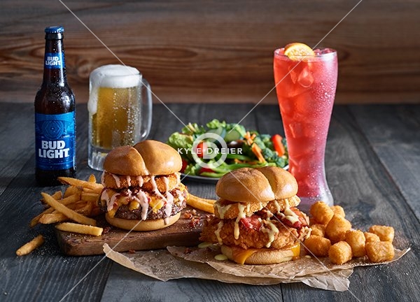 Cheeseburger and Chicken Sandwich