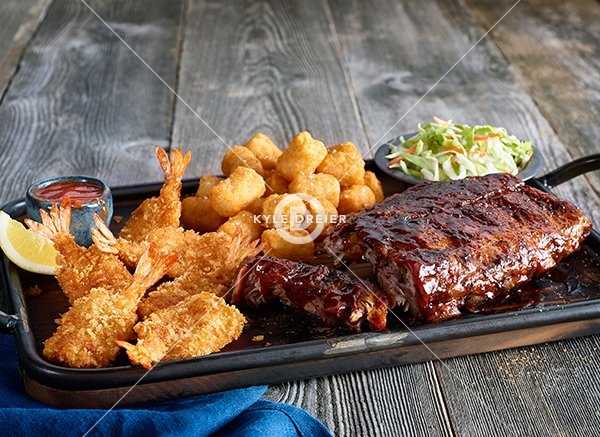 Ribs and Crispy Shrimp