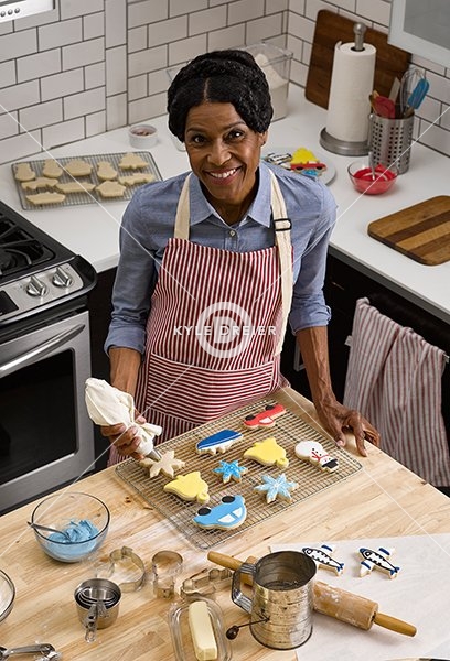 Woman Baking Cookies