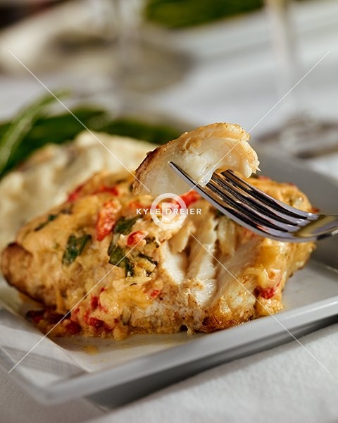 Grouper with Bite on Fork